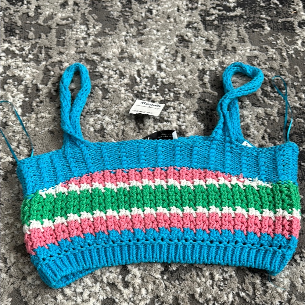 Zara Multicolor Knit Crop Top